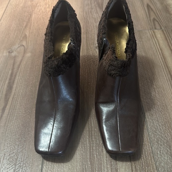 Brown Booties (one bootie is missing the bottom of the heel tap- see pictures) - Picture 3 of 4